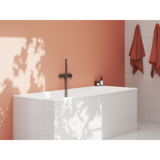 Внешняя часть смесителя скрытого монтажа для ванны Ravak Espirit ES 065.20GB.O2.RB07D+S. (X070324, графит брашированный, с лейкой и шлангом), Цвет производителя: графит брашированный, фото 3