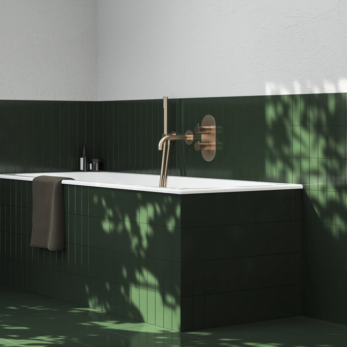 Внешняя часть смесителя скрытого монтажа с термостатом для ванны Ravak Espirit ES 063.60RGB.O2.RB07C (X070360, брашированное розовое золото), Цвет производителя: брашированное розовое золото, фото 3