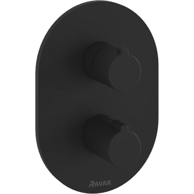 Смеситель скрытого монтажа с термостатом для ванны Ravak CR 063.20BL.O2 (X070432, черный, внутренняя часть в комплекте), фото 