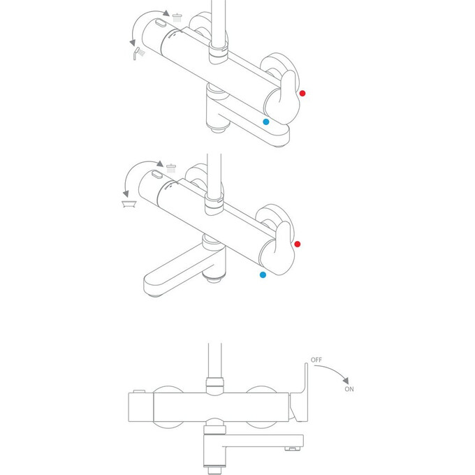 Душевая система Ravak DS 092.00 (X07P642, с изливом), фото 7