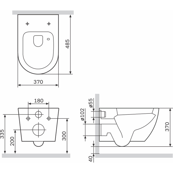 Безободковый подвесной унитаз Am.Pm Like AquaSpin CLA1900SC (воронкообразный, с сиденьем), фото 21