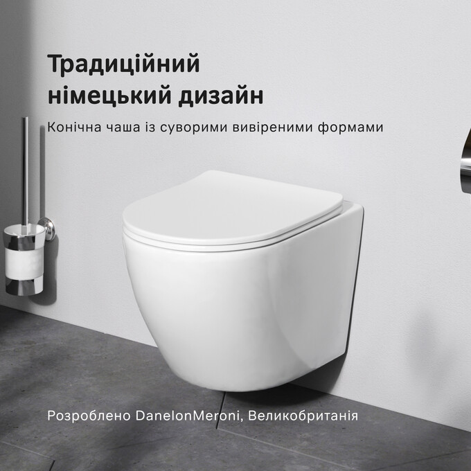 Безободковый подвесной унитаз Am.Pm Like AquaSpin CLA1900SC (воронкообразный, с сиденьем), фото 14