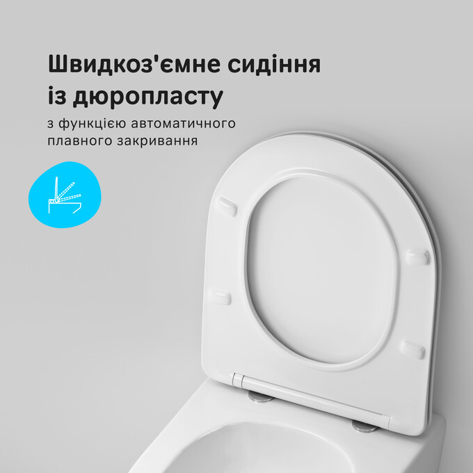 Безободковый подвесной унитаз Am.Pm Like AquaSpin CLA1900SC (воронкообразный, с сиденьем), фото 17