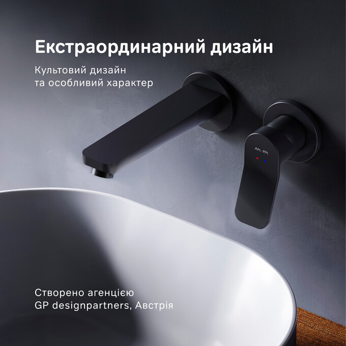 Змішувач прихованого монтажу для умивальника Am.Pm X-Joy F85A72622 (чорний матовий, внутрішня частина в комплекті), фото , изображение 8