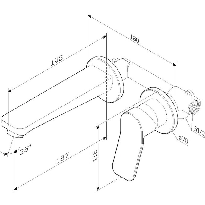 Змішувач прихованого монтажу для умивальника Am.Pm X-Joy F85A72622 (чорний матовий, внутрішня частина в комплекті), фото , изображение 16