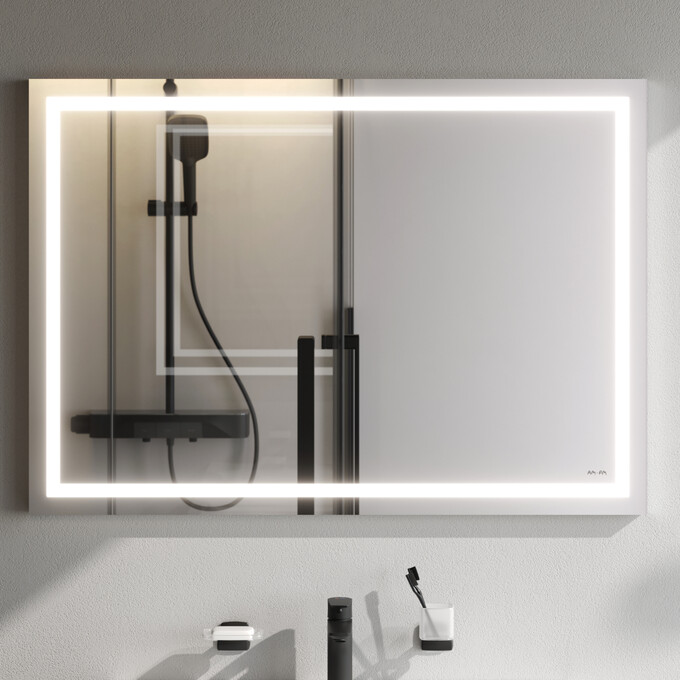 Зеркало для ванной комнаты Am.Pm Gem M91AMOX1001WG38 (100x70 см, с подсветкой), фото 