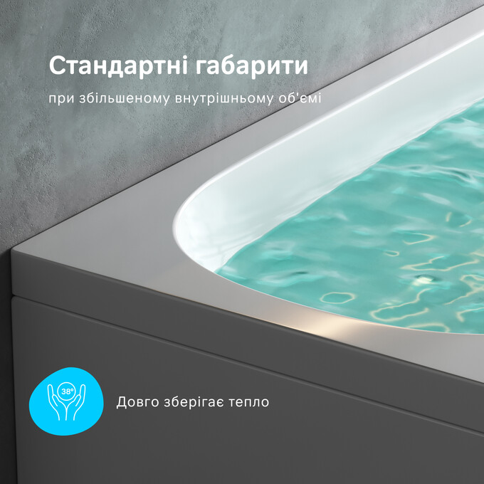 Ванна акриловая 180x80 см Am.Pm Spirit W72A-180-080W-A2, фото 12