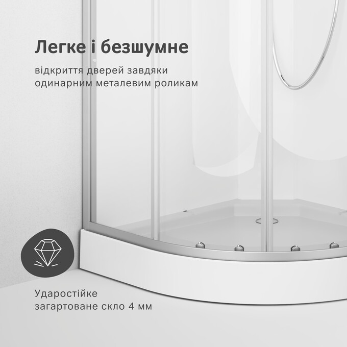 Душевой бокс Am.Pm X-Joy W94C-401-100MT (100x100 см, стекло прозрачное, профиль сатин, с поддоном), Доступные размеры: 100 x 100, Цвет производителя: сатин (хром матовый), фото 13