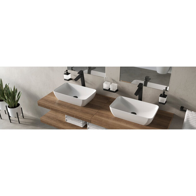 Смеситель для умывальника Ravak 10° Free TD F 015.20 (X070151, черный, высокий), Цвет производителя: черный, фото 4