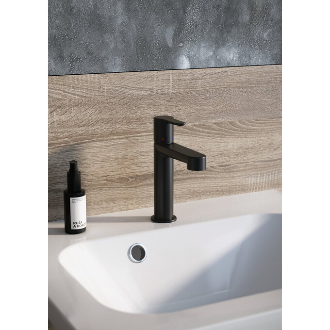 Змішувач для умивальника Ravak Puri PU 014.21BL (X070505, чорний), Колір виробника: чорний, фото , изображение 3