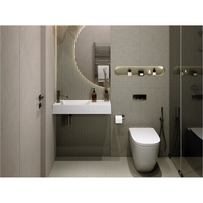 Умывальник Miraggio Shanghai L Miramarble 0000575 (80x25 см, с крылом), Доступные размеры: 80 x 25 L, фото 5