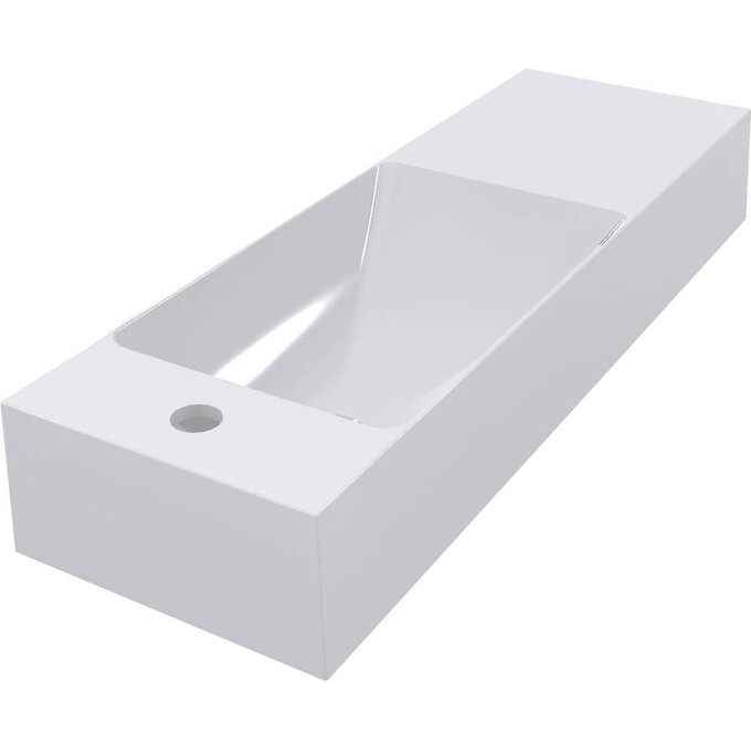 Умывальник Miraggio Shanghai L Miramarble 0000575 (80x25 см, с крылом), Доступные размеры: 80 x 25 L, фото 