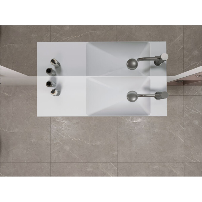 Умывальник Miraggio Shanghai R Miramarble 0000576 (80x25 см, с крылом), Доступные размеры: 80 x 25 R, фото 4