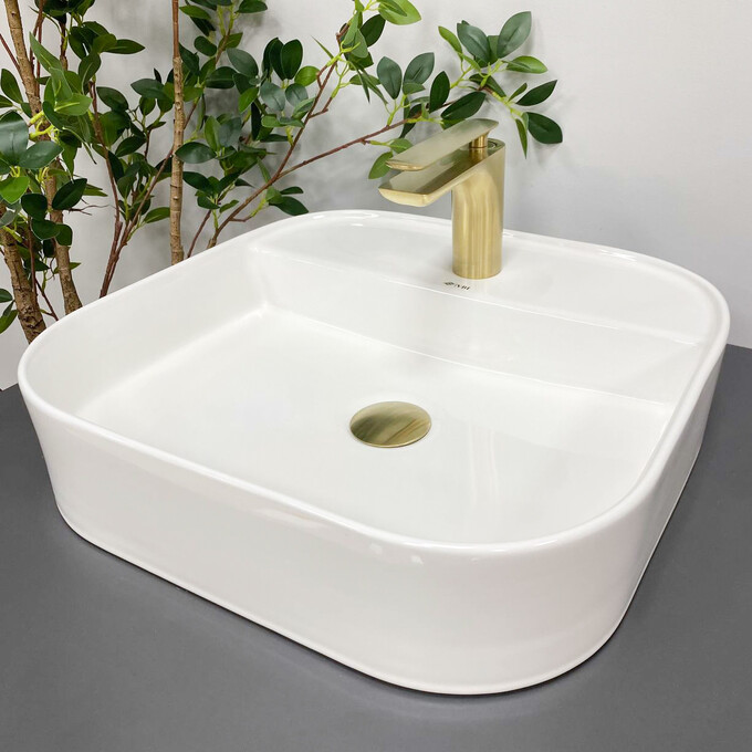 Умивальник VBI Lesina 2 White VBI-015301 (45x45 см), Доступні розміри: 45 x 45, Колір виробника: білий, фото 