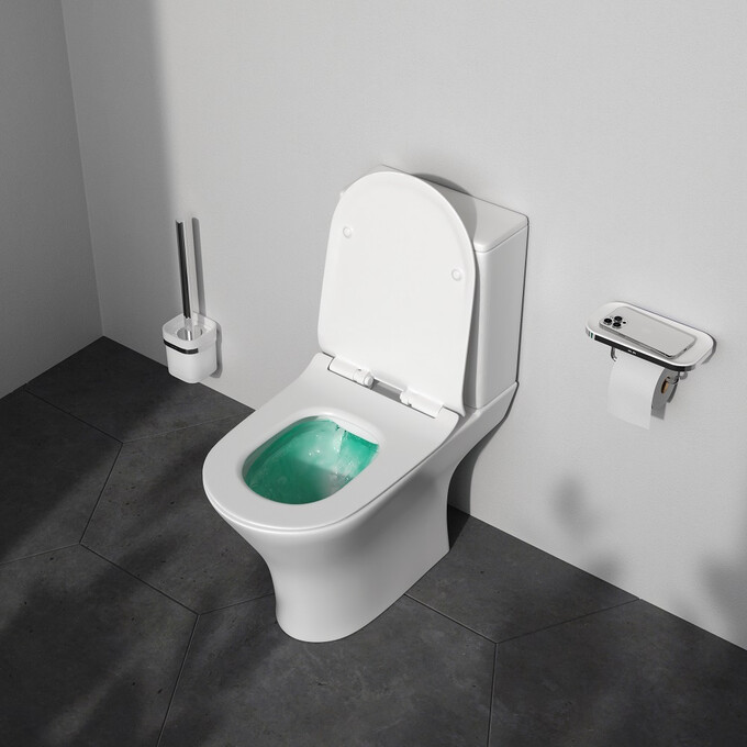 Безободковый унитаз-компакт Am.Pm Flash CNA8600SC (с сиденьем), фото 4