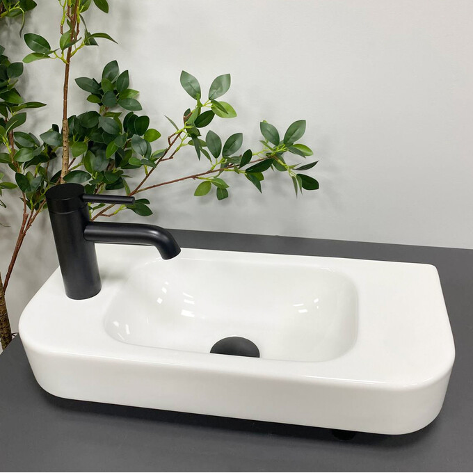 Умивальник VBI APRILIA R White VBI-015607 (51x22 см), Доступні розміри: 51 x 22  R, Колір виробника: білий, фото , изображение 2