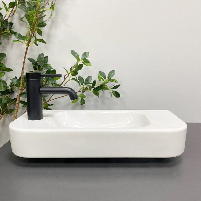 Умивальник VBI APRILIA R White VBI-015607 (51x22 см), Доступні розміри: 51 x 22  R, Колір виробника: білий, фото , изображение 3