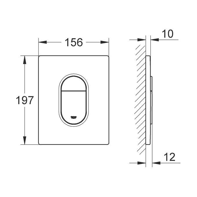 Клавіша змиву Grohe Arena Cosmopolitan 38844SH0, фото , изображение 2