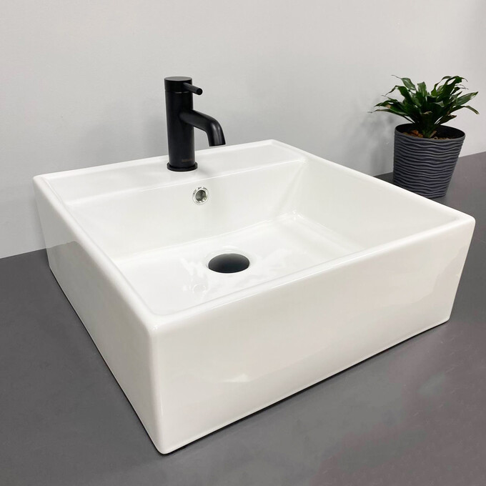 Умивальник VBI Teramo White VBI-014701 (47x47 см), Доступні розміри: 47 x 47, Колір виробника: білий глянець, фото 