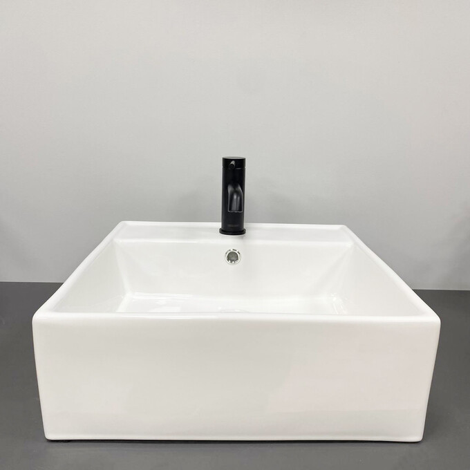 Умивальник VBI Teramo White VBI-014701 (47x47 см), Доступні розміри: 47 x 47, Колір виробника: білий глянець, фото , изображение 2