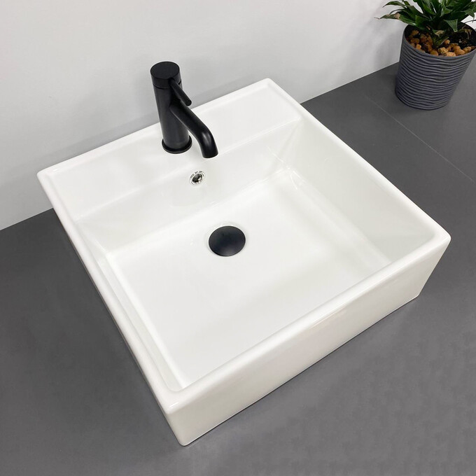 Умивальник VBI Teramo White VBI-014701 (47x47 см), Доступні розміри: 47 x 47, Колір виробника: білий глянець, фото , изображение 3