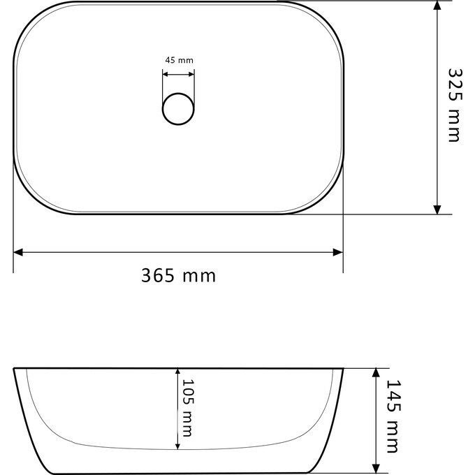 Умивальник VBI Ravenna Marmo Black Matt VBI-011220 (37x33 см, мармур/чорний матовий, чаша), Доступні розміри: 37 x 33, Колір виробника: мрамор, чорний матовий, фото , изображение 5