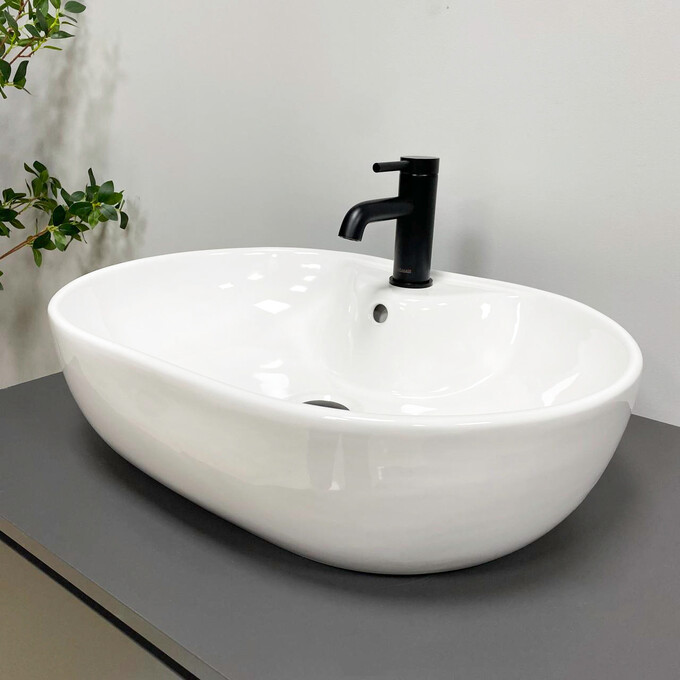 Умивальник VBI Liscia White VBI-015505 (61x43 см, чаша), фото , изображение 3