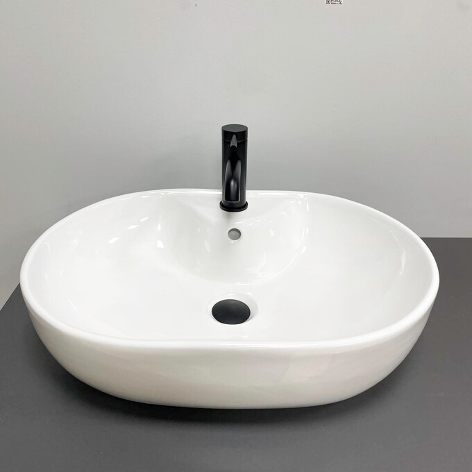 Умивальник VBI Liscia White VBI-015505 (61x43 см, чаша), фото , изображение 2