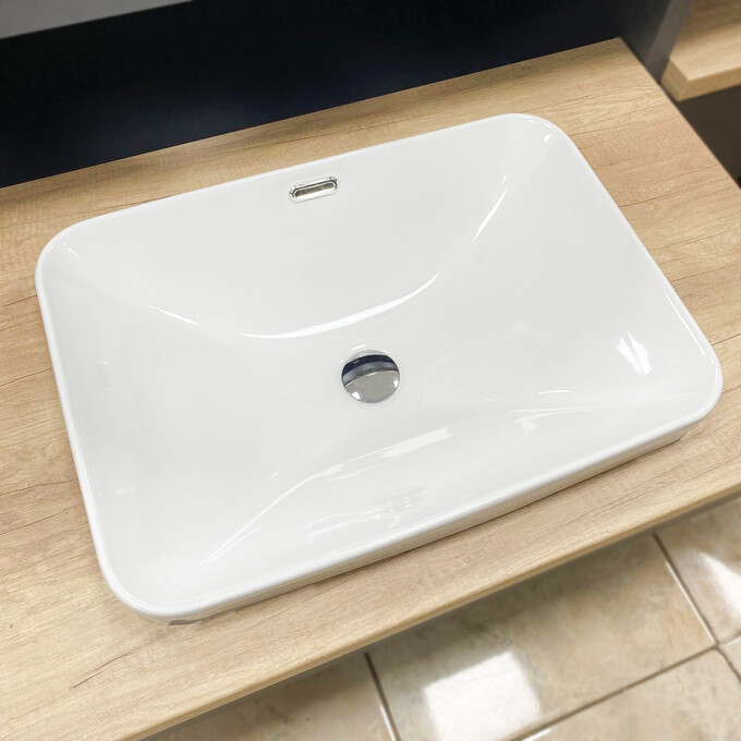 Умивальник VBI Bitritto White VBI-018024 (57x40 см), Доступні розміри: 57 x 40, Колір виробника: білий, фото , изображение 2