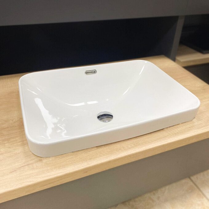 Умивальник VBI Bitritto White VBI-018024 (57x40 см), Доступні розміри: 57 x 40, Колір виробника: білий, фото 