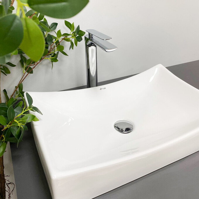 Умивальник VBI Viareggio White VBI-016201 (54x35 см), Доступні розміри: 54 x 35, фото , изображение 3