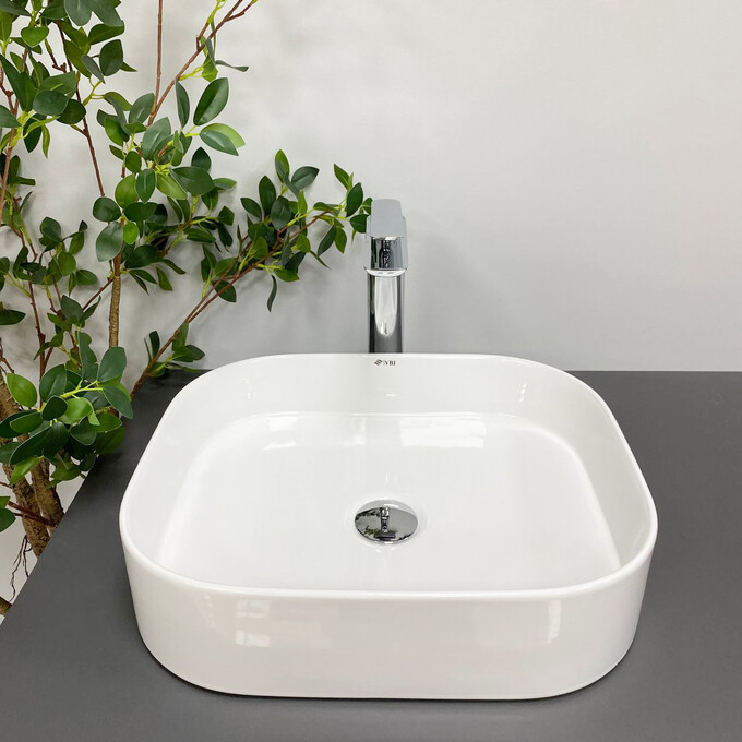 Умивальник VBI Lesina White VBI-015300 (45x39 см), Доступні розміри: 45 x 39, Колір виробника: білий, фото 