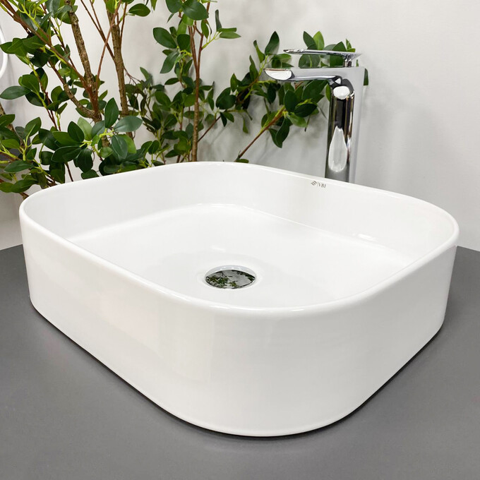 Умивальник VBI Lesina White VBI-015300 (45x39 см), Доступні розміри: 45 x 39, Колір виробника: білий, фото , изображение 2