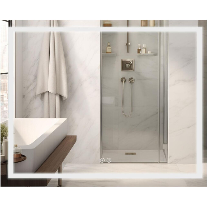 Дзеркало для ванної кімнати Qtap Mideya MI1 QT2078F614W (100x80 см, з LED підсвічуванням, антизапотіванням та димером), Доступні розміри: 100 x 80, фото 