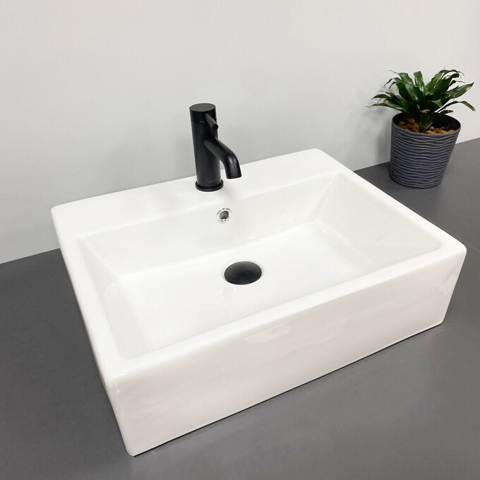 Умивальник VBI Teramo M White VBI-014701 (54x42 см), Доступні розміри: 54 x 42, Колір виробника: білий глянець, фото , изображение 2