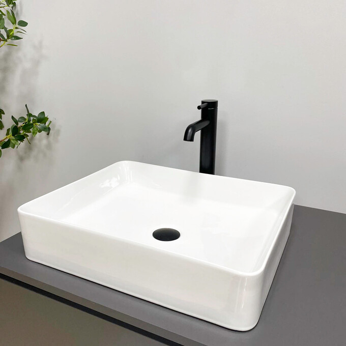 Умивальник VBI Triest M White VBI-012713 (50x40 см), Доступні розміри: 50 x 40, Колір виробника: білий глянець, фото , изображение 2