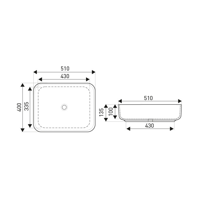 Умывальник Kerra KR-384 (51x40 см, чаша), фото 2