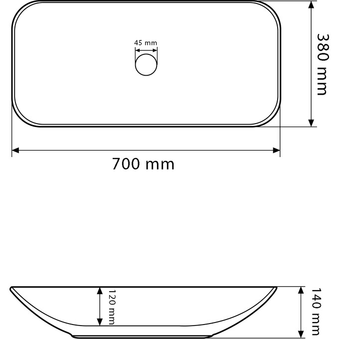 Умивальник VBI Pineto White VBI-012607 (70x38 см, чаша), фото , изображение 5