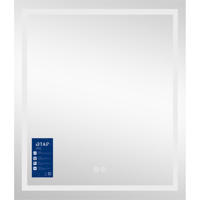 Дзеркало для ванної кімнати Qtap Mideya MI1 QT2078DCF7080W (70x80 см, з LED підсвічуванням, антизапотіванням та димером), Доступні розміри: 70 x 80, фото , изображение 2
