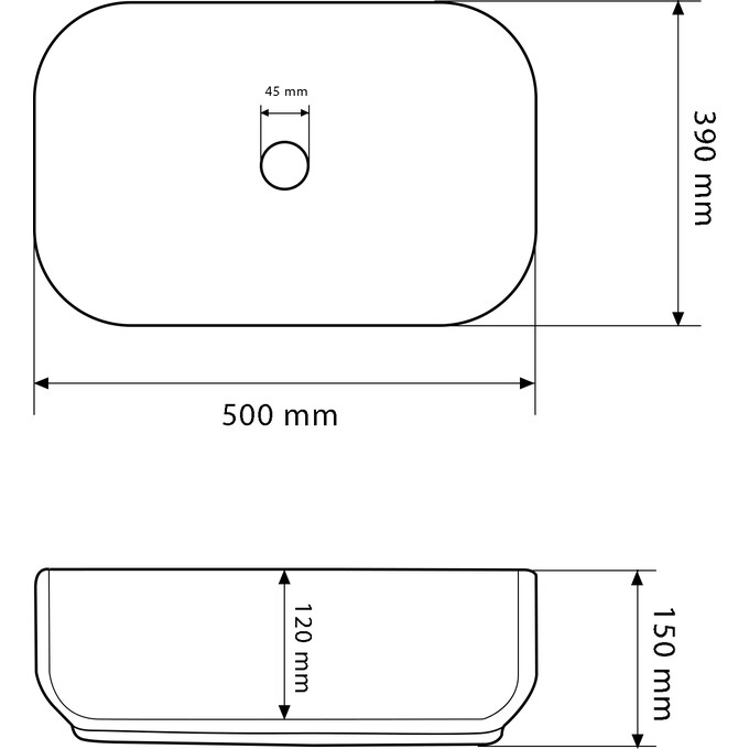 Раковина VBI Palermo White Rose Gold Edge VBI-012307 (50x39 см, білий глянець/рожеве золото, чаша), Доступні розміри: 50 x 39, Колір виробника: білий глянець, бортик розове золото, фото , изображение 5