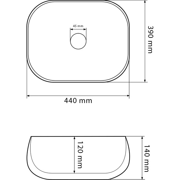 Раковина VBI Tricase White VBI-015800 (44x39 см, чаша), фото , изображение 5