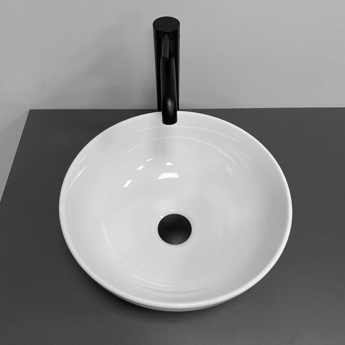 Умивальник VBI Amalfi White Glossy VBI-013402 (36 см, білий глянець, чаша), Доступні розміри: 36 x 36, Колір виробника: білий глянець, фото , изображение 2
