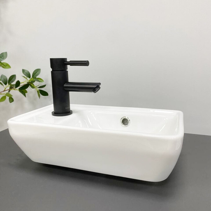 Умивальник VBI Jesi R White VBI-015613 (41x22 см, правий), Доступні розміри: 41 x 22 R, Колір виробника: білий, фото 