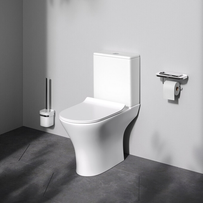 Безободковый унитаз-компакт Am.Pm Flash CNA8600SC (с сиденьем), фото 2