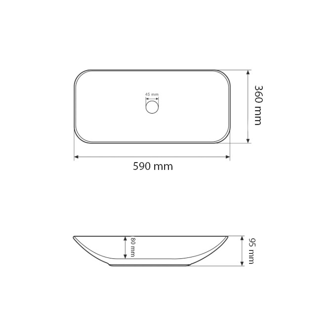 Умивальник VBI Lucera White VBI-012617 (59x36 см, чаша), фото , изображение 4