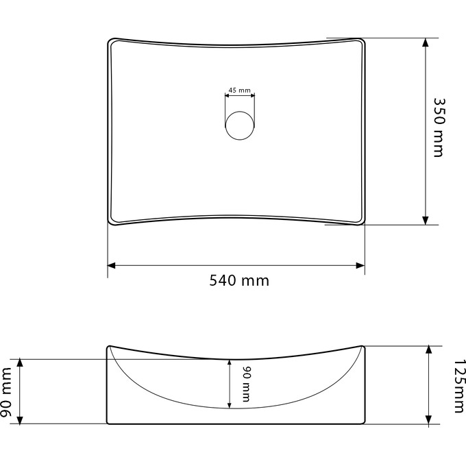 Умивальник VBI Viareggio White VBI-016201 (54x35 см), Доступні розміри: 54 x 35, фото , изображение 5