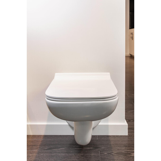 Безободковый подвесной унитаз Jaquar Florentine FLS-WHT-5953UFSM (с сиденьем), фото 2