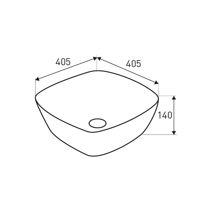 Умывальник Kerra KR-650 (41x41 см, чаша), фото 2