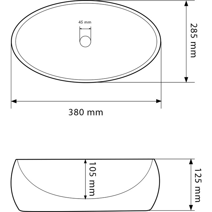 Раковина VBI Veneto S Aiax Glossy VBI-012808 (38x29 см, мармур глянсовий, чаша), Доступні розміри: 38 x 29, Колір виробника: мармур глянсовий, фото , изображение 5