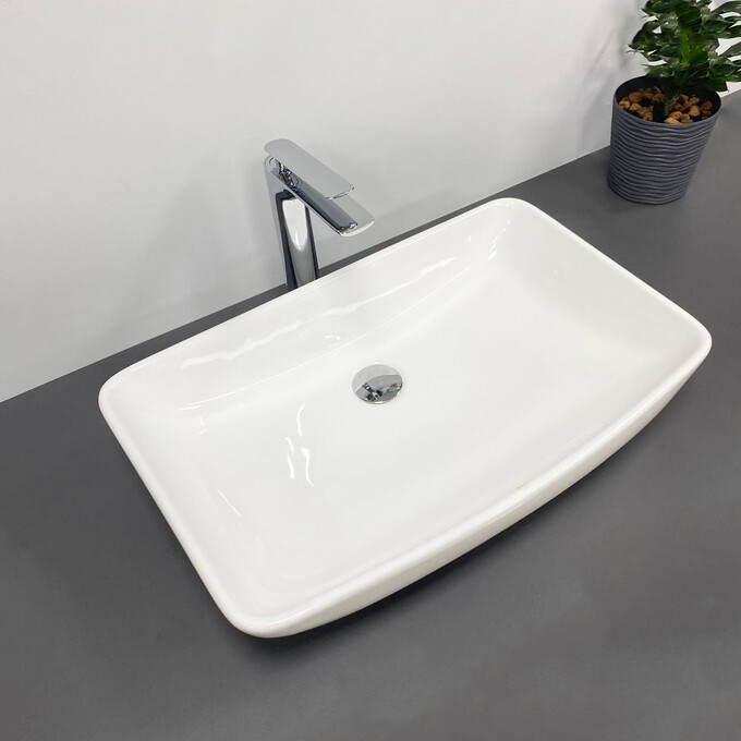 Умивальник VBI Silvi 60 White VBI-015100 (61x39 см, чаша), Доступні розміри: 61 x 39, Колір виробника: білий глянець, фото , изображение 2